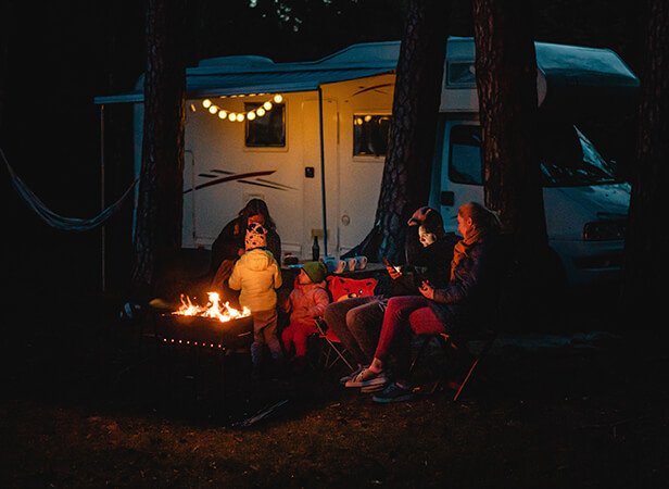 camping with the family